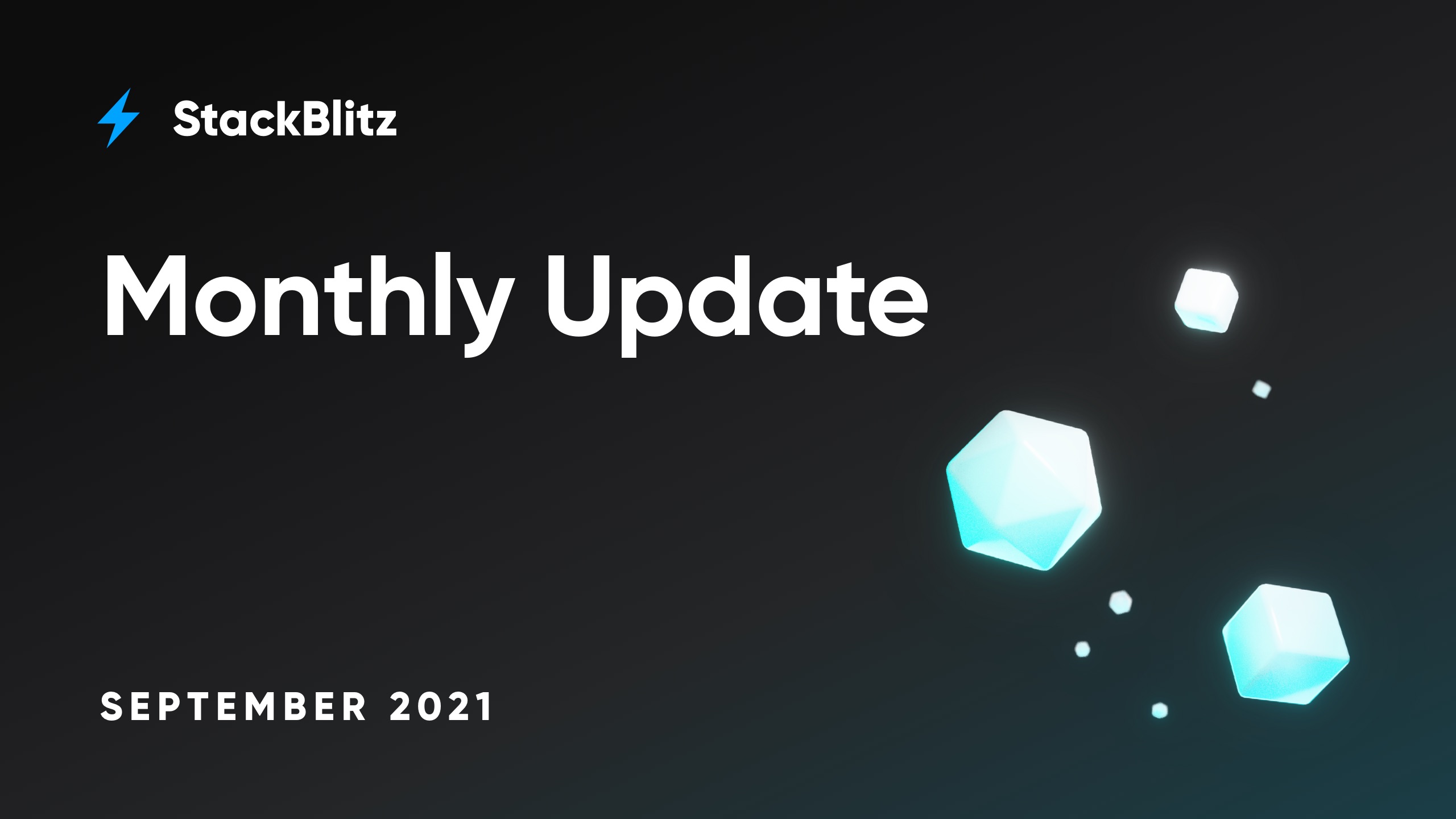 Updates to StackBlitz platform in August and September of 2021